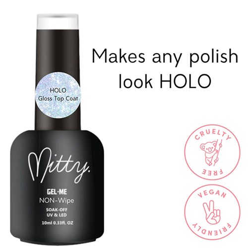 Gel-Me - Soak Off UV & Led Top Coat - Non Wipe Holo